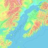 Topografische Karte Kenai Peninsula, Höhe, Relief