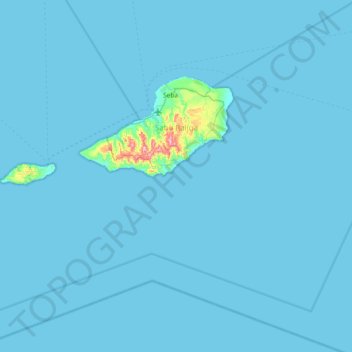Topografische Karte Sabu Raijua, Höhe, Relief