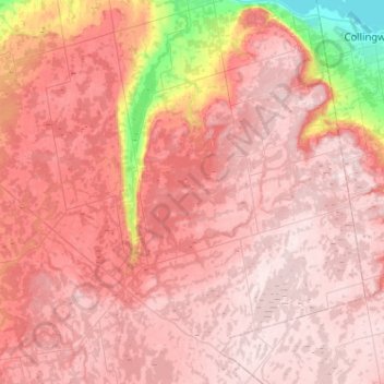 Topografische Karte Grey Highlands, Höhe, Relief