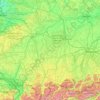 Topografische Karte Swabia, Höhe, Relief