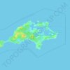 Topografische Karte Rottnest Island, Höhe, Relief