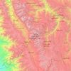 Topografische Karte Nationaal Park Huascarán, Höhe, Relief