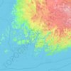 Topografische Karte Eigentliches Finnland, Höhe, Relief