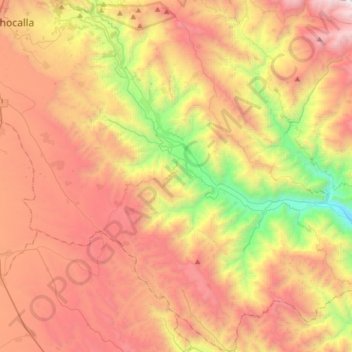 Topografische Karte Mecapaca, Höhe, Relief