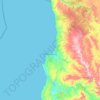 Topografische Karte Pichilemu, Höhe, Relief