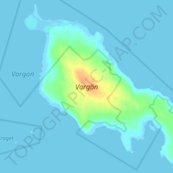 Topografische Karte Vargön, Höhe, Relief