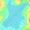 Topografische Karte Lough Neagh, Höhe, Relief