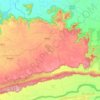 Topografische Karte Hanumana Tahsil, Höhe, Relief
