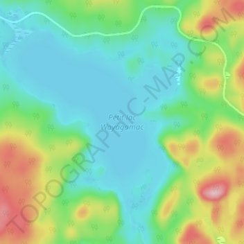Topografische Karte Petit lac Wayagamac, Höhe, Relief