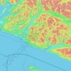 Topografische Karte Area F (Cowichan Lake South / Skutz Falls), Höhe, Relief