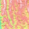 Topografische Karte Yunlong County, Höhe, Relief