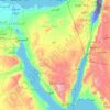 Topografische Karte Sinai-Halbinsel, Höhe, Relief