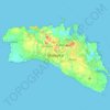 Topografische Karte Menorca, Höhe, Relief
