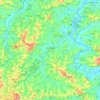Topografische Karte Turvolândia, Höhe, Relief