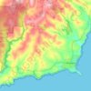Topografische Karte Flinders, Höhe, Relief