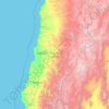 Topografische Karte Atacama Region, Höhe, Relief
