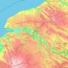 Topografische Karte Alta Normandia, Höhe, Relief