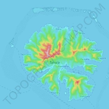Topografische Karte Taha’a, Höhe, Relief