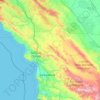 Topografische Karte San Luis Obispo County, Höhe, Relief