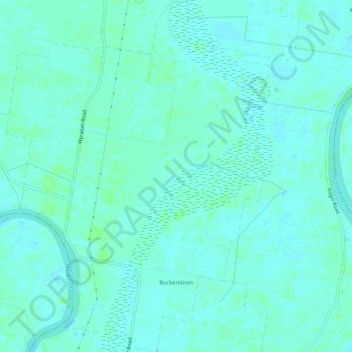 Topografische Karte Buckendoon, Höhe, Relief