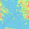 Topografische Karte Aegean, Höhe, Relief