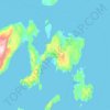 Topografische Karte Peleng Island, Höhe, Relief