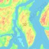 Topografische Karte Harstine Island, Höhe, Relief