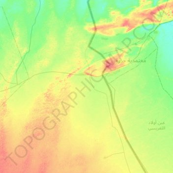 Topografische Karte Taleb Larbi, Höhe, Relief