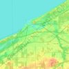Topografische Karte Michigan City, Höhe, Relief