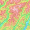 Topografische Karte Adamello-Presanella Alps, Höhe, Relief