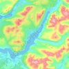 Topografische Karte Loch Etive, Höhe, Relief