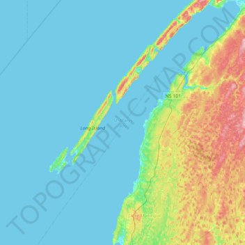 Topografische Karte St. Marys Bay, Höhe, Relief