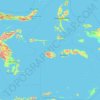 Topografische Karte Maluku Islands, Höhe, Relief