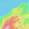 Topografische Karte Paroisse de New Bandon, Höhe, Relief