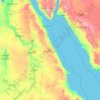 Topografische Karte Rotes Meer, Höhe, Relief