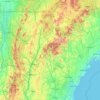 Topografische Karte Nuevo Hampshire, Höhe, Relief