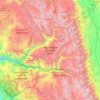 Topografische Karte Kings-Canyon-Nationalpark, Höhe, Relief