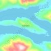 Topografische Karte Gore Island, Höhe, Relief