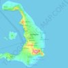 Topografische Karte Santorini, Höhe, Relief