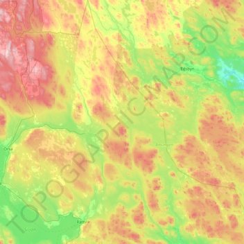 Topografische Karte Rättviks kommun, Höhe, Relief