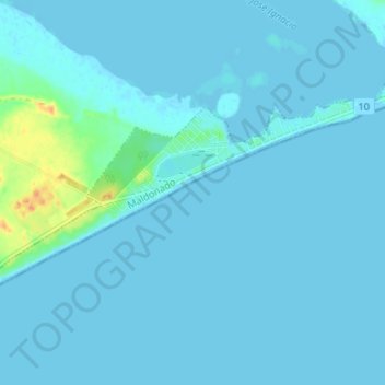 Topografische Karte Santa Mónica, Höhe, Relief
