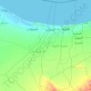 Topografische Karte Bezirk Az Zawiya, Höhe, Relief