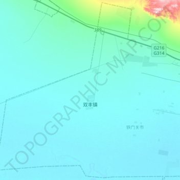 Topografische Karte 双丰镇, Höhe, Relief