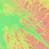 Topografische Karte Area F (Willow River/Upper Fraser), Höhe, Relief