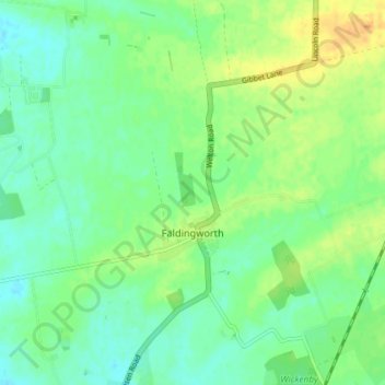 Topografische Karte Faldingworth CP, Höhe, Relief