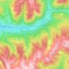 Topografische Karte Ziano di Fiemme, Höhe, Relief