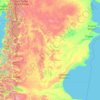 Topografische Karte Chubut, Höhe, Relief