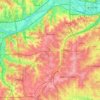 Topografische Karte Shawnee, Höhe, Relief