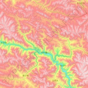 Topografische Karte Marri, Höhe, Relief