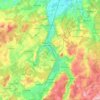 Topografische Karte 88400, Höhe, Relief